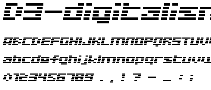 D3 Digitalism Italic font