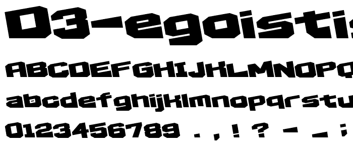 D3 Egoistism extra font