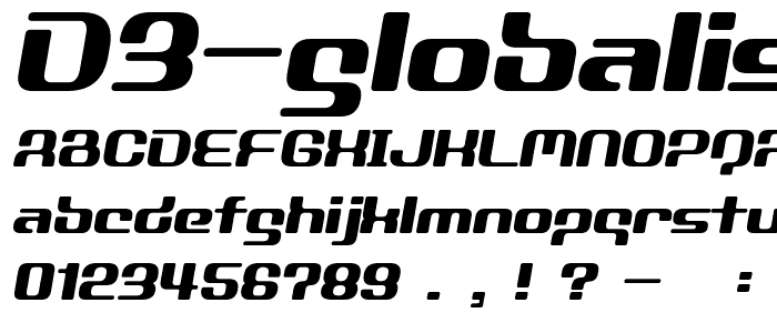 D3 Globalism italic font