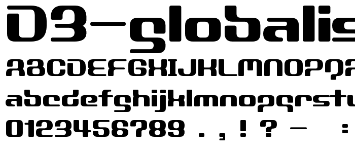 D3 Globalism font