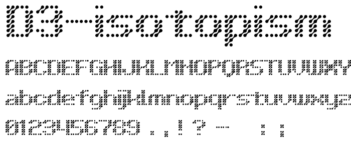 D3 Isotopism font