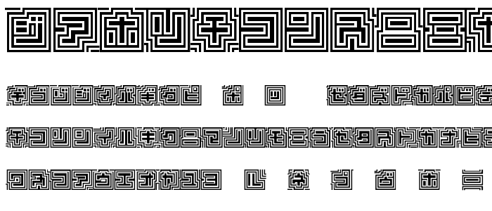 D3 Labyrinthism katakana font