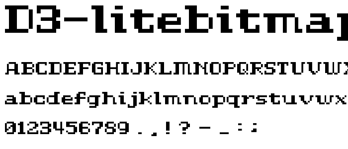 D3 LiteBitMapism Bold Selif font