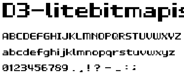 D3 LiteBitMapism Bold font