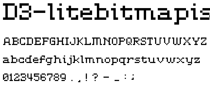 D3 LiteBitMapism Selif font