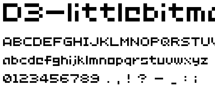 D3 Littlebitmapism Round font