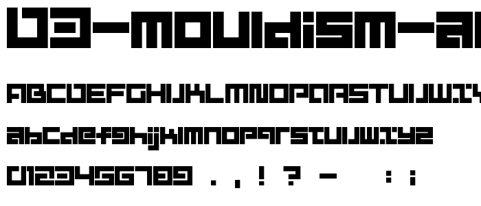 D3 Mouldism Alphabet font