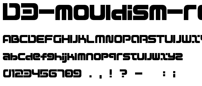 D3 Mouldism Round Alphabet font