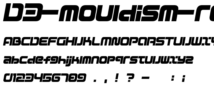 D3 Mouldism Round Italic font