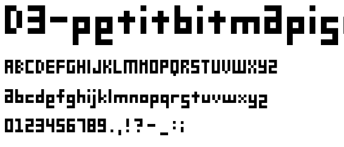 D3 Petitbitmapism font