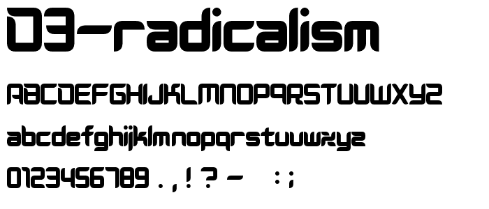 D3 Radicalism font