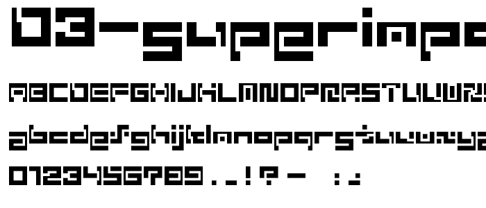 D3 Superimposism Inline font