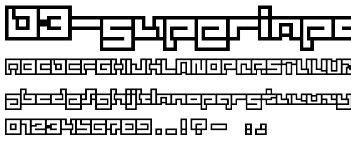D3 Superimposism Outline font