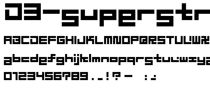 D3 Superstructurism Inline font