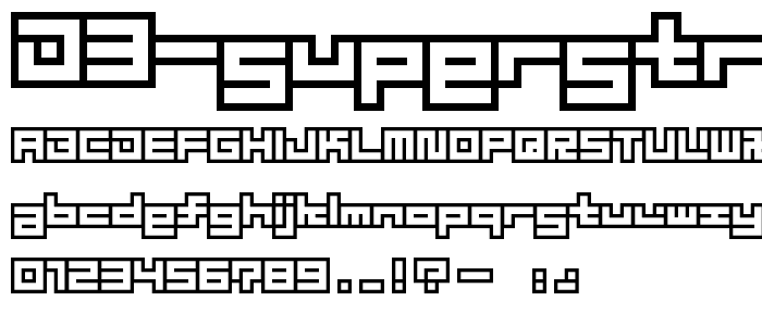 D3 Superstructurism Outline font