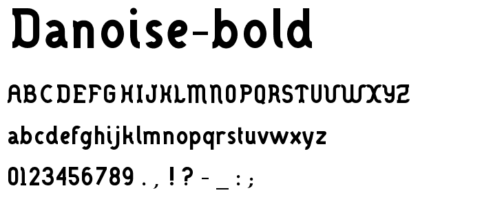 DANOISE Bold font