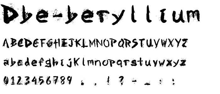 DBE-Beryllium font
