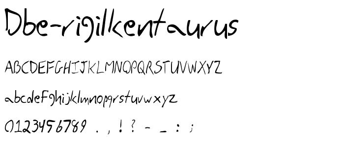 DBE-RigilKentaurus font