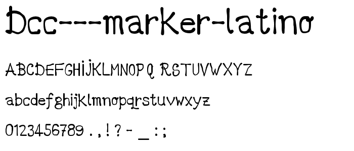 DCC  Marker latino font