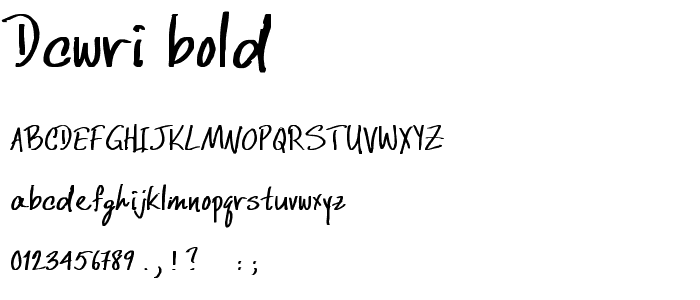 DCWri Bold font