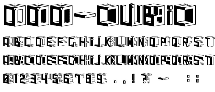 DDD Cubic font