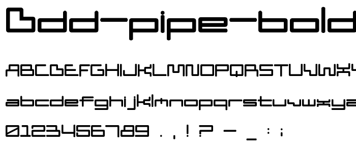 DDD Pipe Bold font