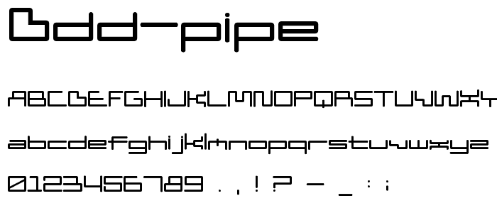 DDD Pipe font