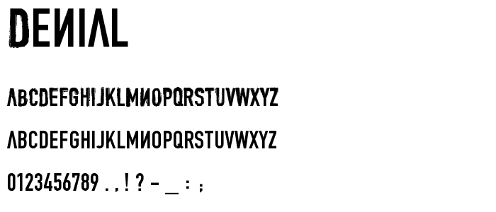 DENIAL font