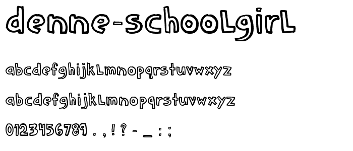 DENNE schooLgirL font