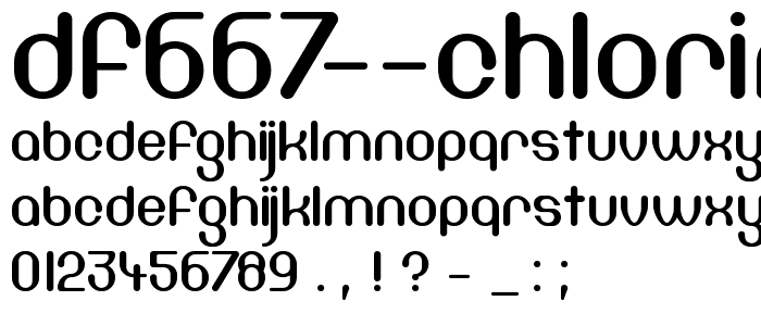 DF667 Chlorine font