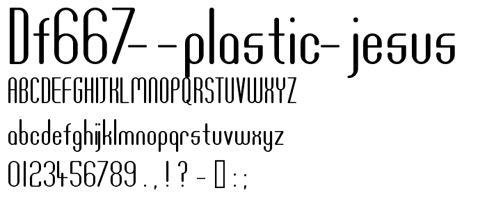 DF667 Plastic Jesus font