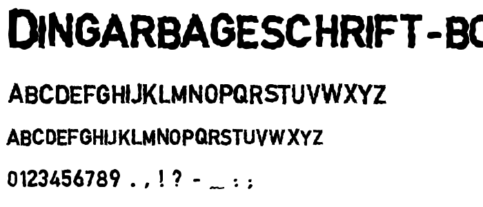 DINGarbageschrift Bold police