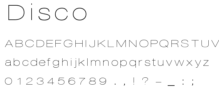 DISCO font