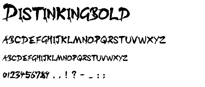 DISTInkingBold font