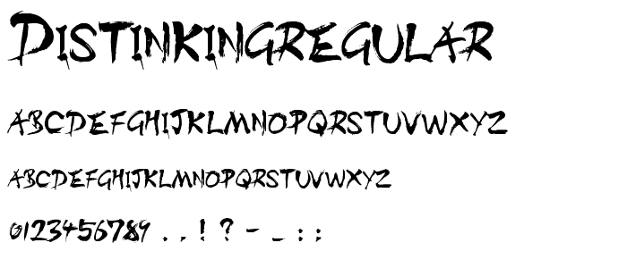 DISTInkingRegular font