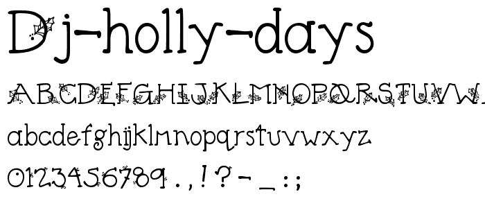 DJ Holly Days font