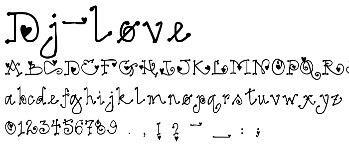 DJ Love font