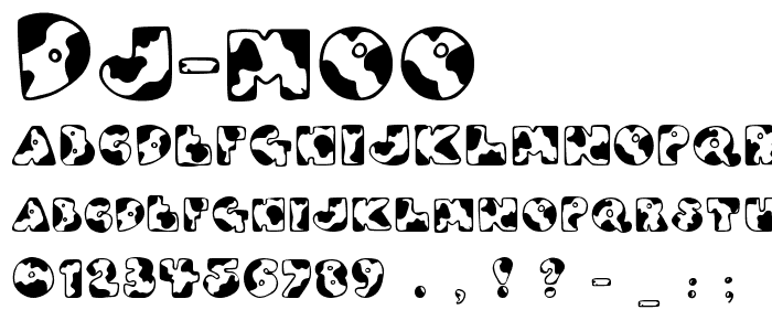 DJ Moo font