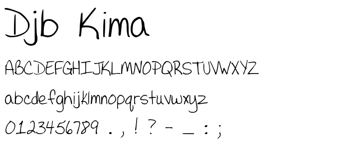 DJB KIMA font