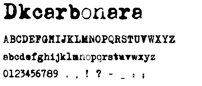 DKCarbonara font