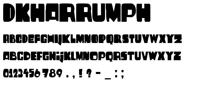 DKHarrumph font