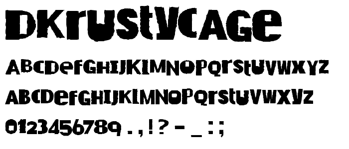 DKRustyCage font