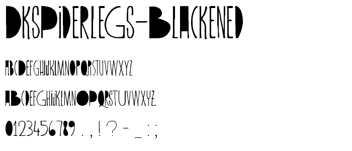 DKSpiderlegs-Blackened font