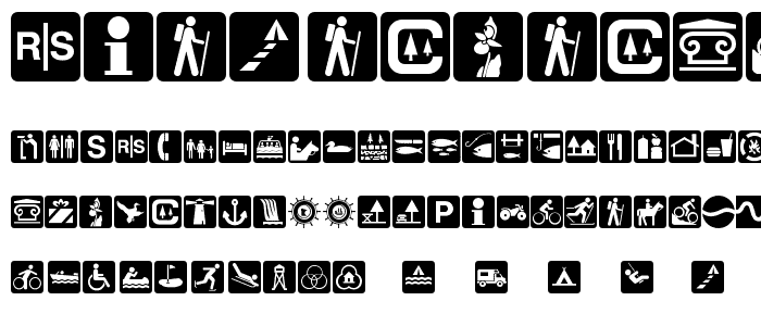 DNR Recreation Symbols font
