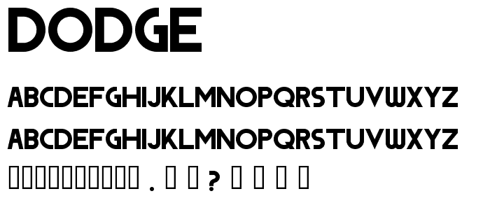 DODGE font