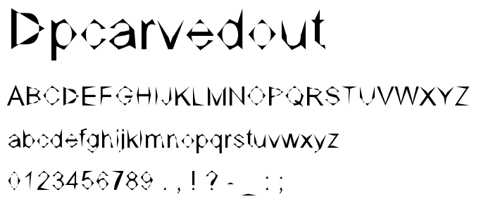 DPCarvedOut font