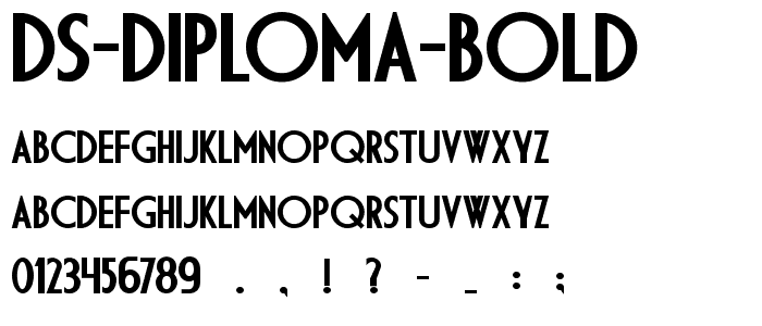 DS Diploma Bold font