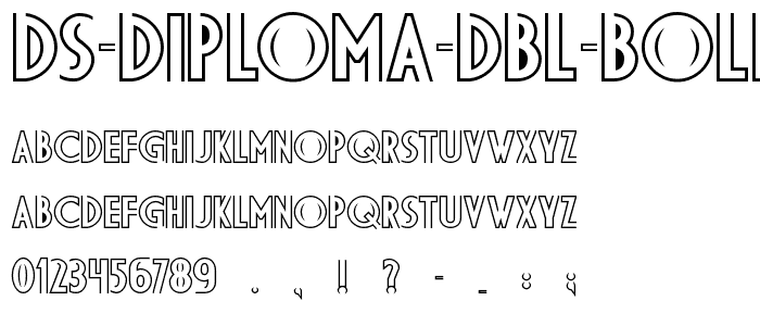 DS Diploma DBL Bold font