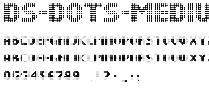 DS Dots Medium font