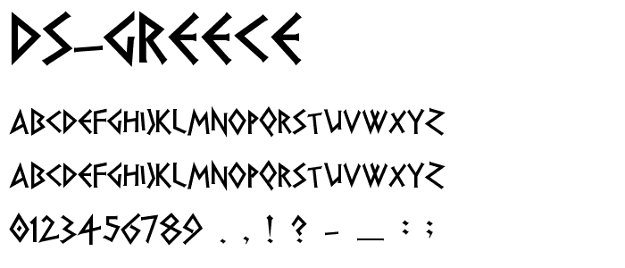 DS Greece font